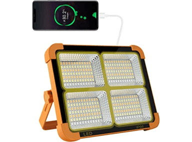 REFLECTOR LED W887A NARANJA POTENTE CARGA SOLAR MULTIFUNCIONAL COLGANTE
