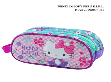 SET MALETA MAGIC GRANDE EVA 3D VELVET HELLO KITTY SCOOL - 4