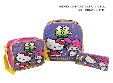 Set Mochila Ranger Oficio Kitty & Friends Scool - 1