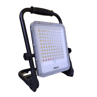 REFLECTOR OPALUX RF-50W4-DC RECARGABLE PARA EXTERIORES 50W IP65 80 LEDS