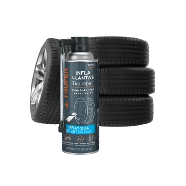 SELLADOR INFLADOR DE LLANTAS REPARA FUGAS TRUPER INF-12