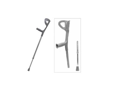 BASTÓN MULETA CANADIENSE ALUMINIO EUROPEO ORTOPEDICO CODO AGARRE