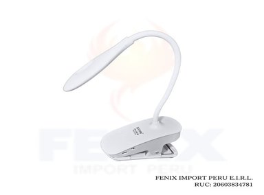 LAMPARA CAFINI BLANCO ESCRITORIO CLIP TACTIL MULTIFUNCIONAL CN-L3801B