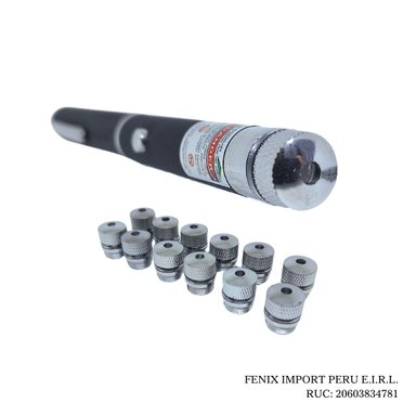 PUNTERO VERDE CON 13 PUNTAS (BLISTER) + PAR DE PILAS AAA