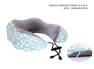 ALMOHADA VERDE DE ESPUMA CUELLO ESTAMPADO