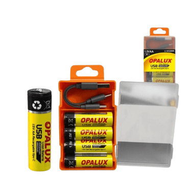 PILAS OPALUX LI-AA2200R 1.5 V AA RECARGABLES DE LITIO X 4 UNDS USB