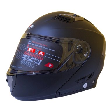 CASCO HOKEN NEGRO MATE FF866 MODULAR DOBLE VISOR TALLA XXL