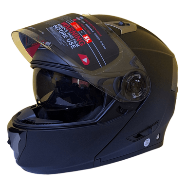CASCO HOKEN NEGRO MATE FF866 MODULAR DOBLE VISOR TALLA XL