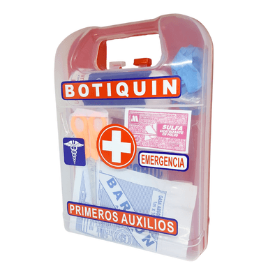 BOTIQUIN TRANSPARENTE PORTATIL PRIMEROS AUXILIOS TIPO MALETA - 2