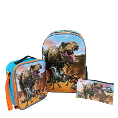 SET MOCHILA 2 BOLSILLOS OFICIO SCOOL RANGER - JURASSIC - 1