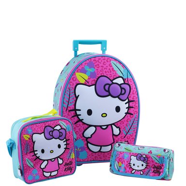 SET MALETA OFICIO SCOOL RANGER - HELLO KITTY