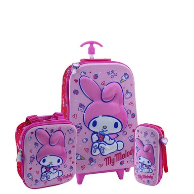 SET MALETA FULL 3D EVA TRIPLE RUEDA SCOOL RANGER - MELODY