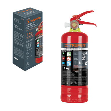EXTINTOR TRUPER PORTATIL 1KG POLVO TIPO ABC EXT-1000