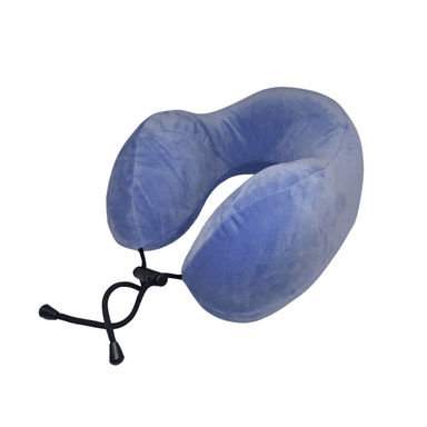 ALMOHADA DE ESPUMA PARA CUELLO COLOR ENTERO - CELESTE