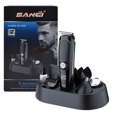 MAQUINA CORTA PELO, BARBERO PROFESIONAL RECARGABLE 5 EN 1