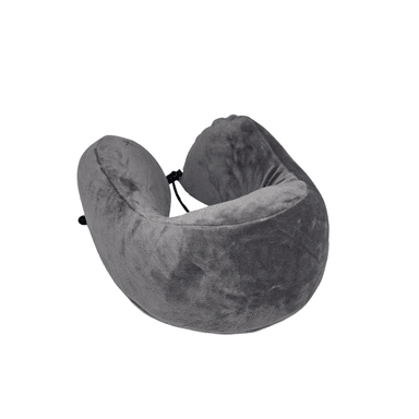 ALMOHADA DE ESPUMA PARA CUELLO COLOR ENTERO - GRIS