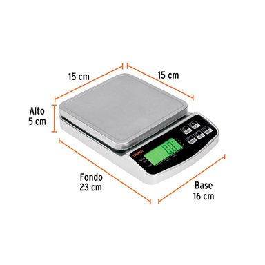 BALANZA ELECTRONICA DE PRECISION 3KG TRUPER BASE-3 RECARGABLE - 2