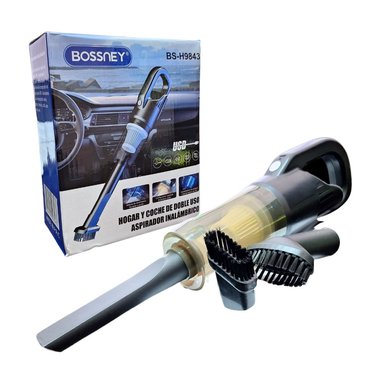ASPIRADORA PORTATIL RECARGABLE PARA AUTO Y HOGAR BOSSNEY BS-H9843