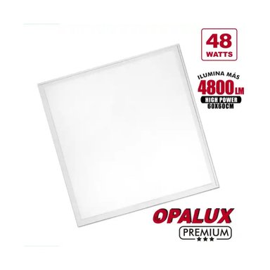 PANEL LED DE 60X60CM 48W 4800 LUMENES LUZ BLANCA OPALUX OP-6060-48W
