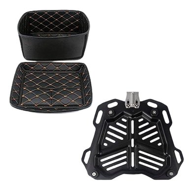 CAJUELA DE ALUMINIO DE 45L DE CAPACIDAD Y RESPALDAR PARA MOTO MOTOON - 2