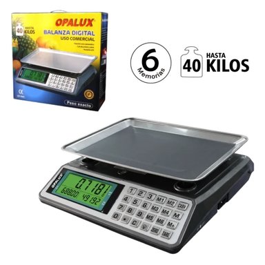 BALANZA COMERCIAL 40 KG OPALUX OP-989C