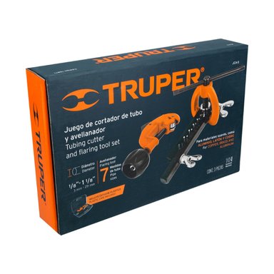 JUEGO DE CORTADOR DE TUBO Y AVELLANADOR TRUPER JCA-3 12871 - 2