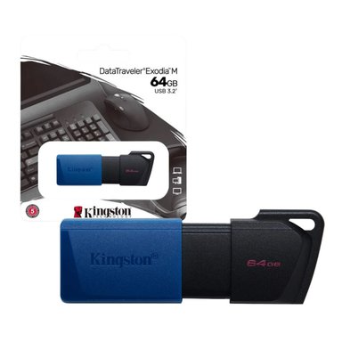 MEMORIA USB 3.2 KINGSTON 64GB DATATRAVELER EXODIA M DTXM - 1