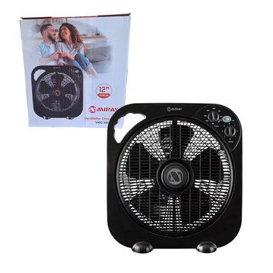 VENTILADOR CUADRADO CIRCULADOR 50W 3 VELOCIDADES 12' MIRAY VMC-1052 NEGRO