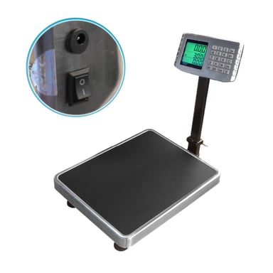 BALANZA DIGITAL 500KG OPALUX CABEZA Y TECLA METAL 42X52CM. MIN. 200 GR. OP-GS500 - 2