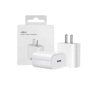 CARGADOR DE PARED COMPATIBLE CON APPLE IPHONE USB TIPO-C 35W MHJE8AM/A - 1