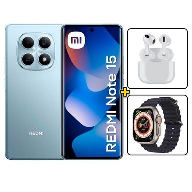 XIAOMI REDMI NOTE 15 256GB AZUL + AUDIFONOS + SMARTWATCH REGISTRADO