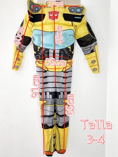 DISFRAZ TRANSFORMERS BUMBLEEBEE TALLA 3-4 - 6