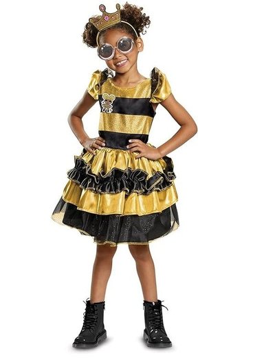 DISFRAZ NIÑA DISGUISE MULTICOLOR LOL SURPRISE QUEEN BEE + ANTEOJOS TALLA S 4-6