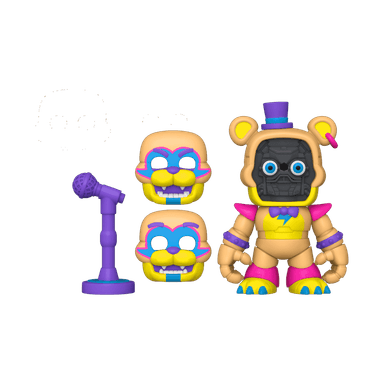 FIGURA FUNKO FIVE NIGHTS AT FREDDY SNAPS! GLAMROCK FREDDY WITH DRESSING ROOM PLAYSET - 1