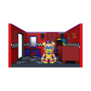 FIGURA FUNKO FIVE NIGHTS AT FREDDY SNAPS! GLAMROCK FREDDY WITH DRESSING ROOM PLAYSET - 3