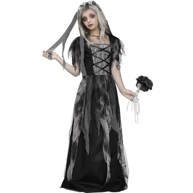 CEMETERY BRIDE PRINCESA GIRLS NIÑOS TALLA L(10T-12T)
