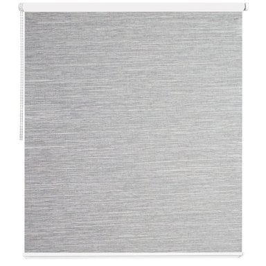 CORTINA ROLLER DECOR HOUSE BLACKOUT TEXTIL RÚSTICO 80 CM ANCHO X 120 CM ALTO GRIS - 1
