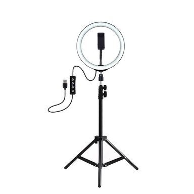 ARO DE LUZ LED 30 CM + PARANTE TRÍPODE 2.10M