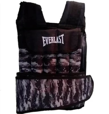 CHALECO CON PESO CROSSFIT CAMUFLADO MILITAR 20 KG