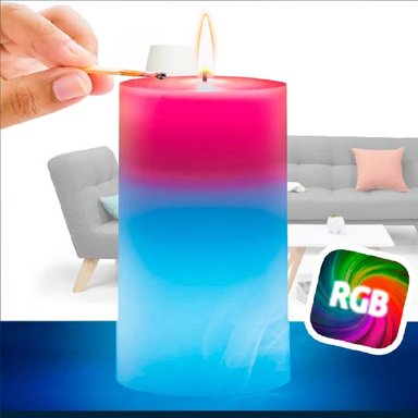 VELA REAL MAGICA CERA LUZ LED INCORPORADA