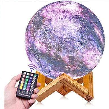 LAMPARA MULTICOLOR FORMA LUNA