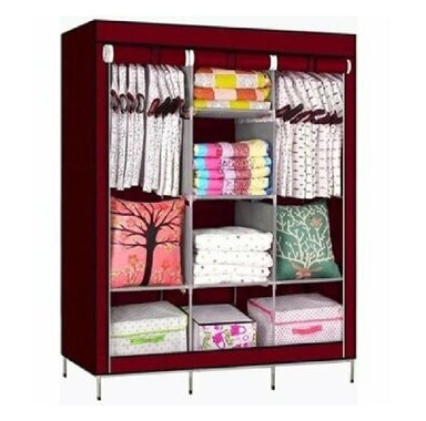 ROPERO ARMABLE 3 CUERPOS GUINDA