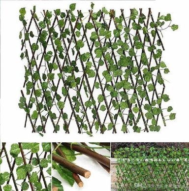 PLANTAS VERDE REJILLA DECORATIVA HOJAS ARTIFICIALES