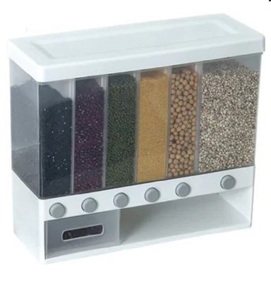 DISPENSADOR CEREALES Y MENESTRA TRANSPARENTE S 6 NIVELES