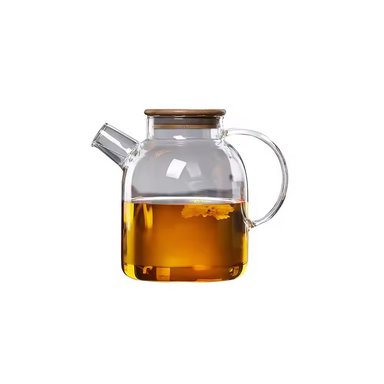 JARRA DE VIDRIO CON TAPA DE BAMBU