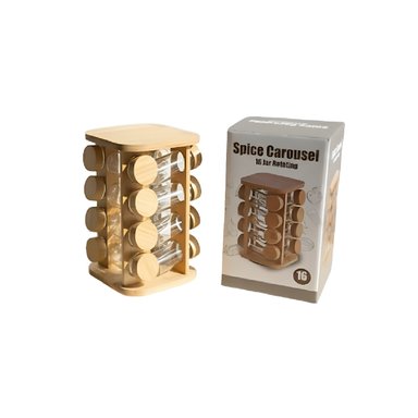 CONDIMENTERO GIRATORIO CON 16 FRASCOS