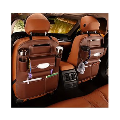 ORGANIZADOR PARA ASIENTO DE AUTO COLOR MARRÓN