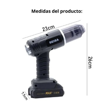 ASPIRADORA INALÁMBRICA PORTÁTIL MULTIFUNCIÓN CON BATERÍA RECARGABLE PARA AUTO, CASA Y OFICINA - 5