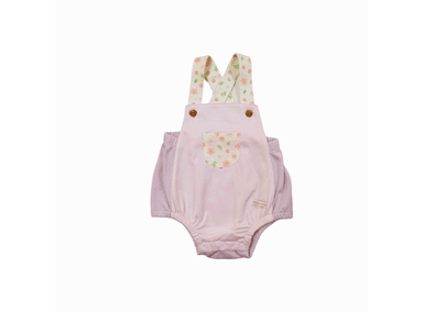 OVEROL WAWA PIMA BOMBACHO ROSADO FLORAL BEBÉ ALGODÓN