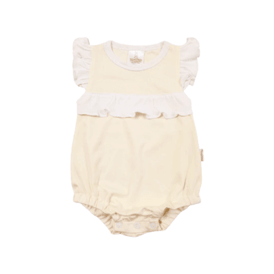 BODY WAWA PIMA BOMBACHO CREMA BEBÉ ALGODÓN